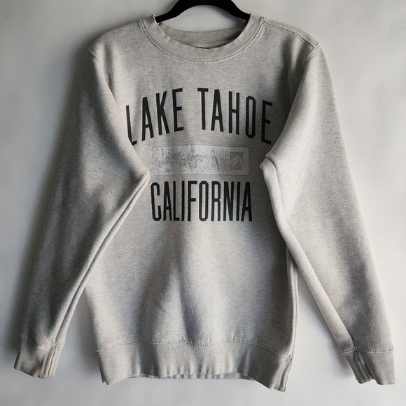 Outfitter Trading Lake Tahoe California Mens Small Long Sleeve Gray Sweatshirt - Picture 1 of 12
